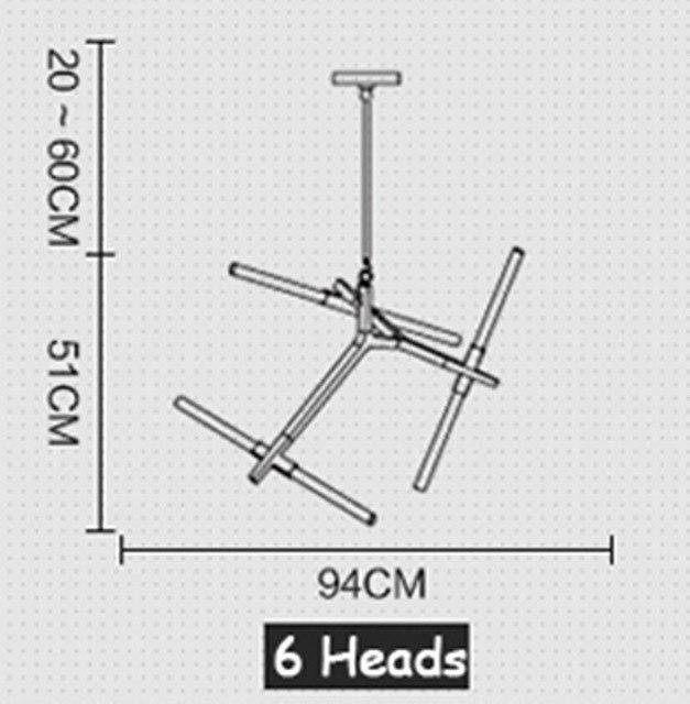 Lustre design avec branches en tube Arts