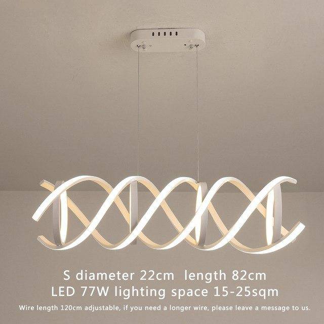 Suspension design LED en spirale Bwart