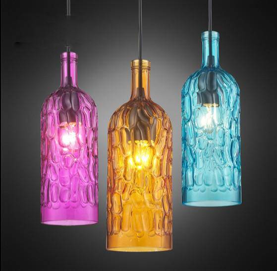 Suspension LED en verre moderne
