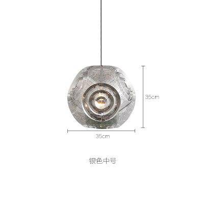 Suspension design doré ou argenté Hollowed