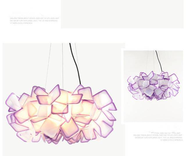Suspension design de couleur en acrylique Clizia