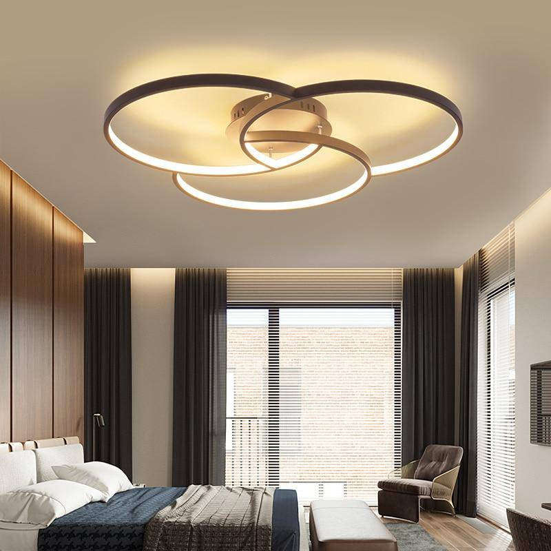 Plafonnier design LED rosace trois cercles Bwart