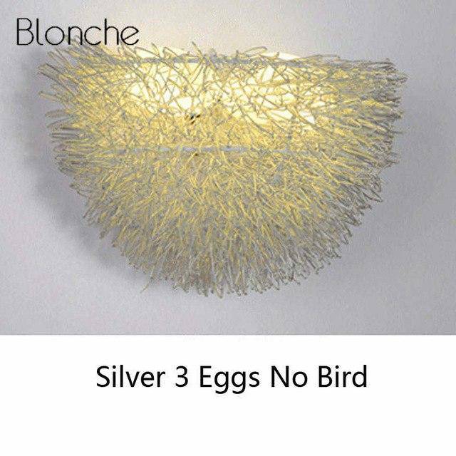 Applique LED en forme de nid d'oiseaux