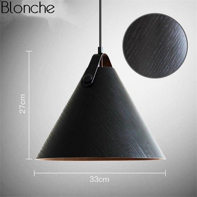 Suspension LED en bois et métal coloré Hanging