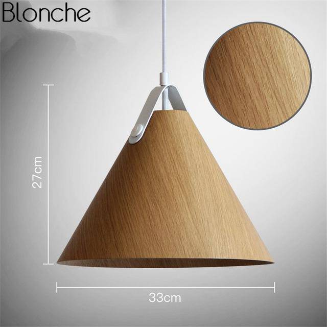 Suspension LED en bois et métal coloré Hanging