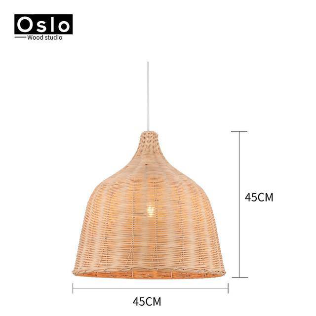 Suspension en tissu Rattan