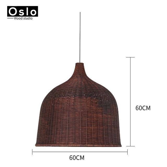 Suspension en tissu Rattan