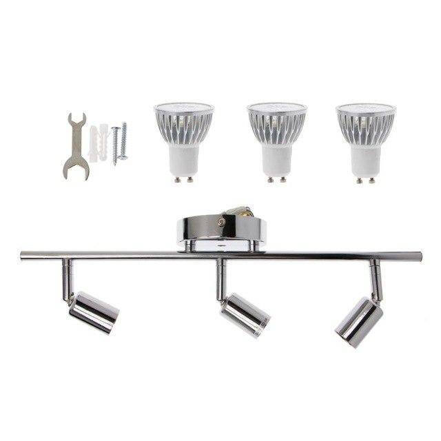 Barre 3 spots LED chromée Indoor