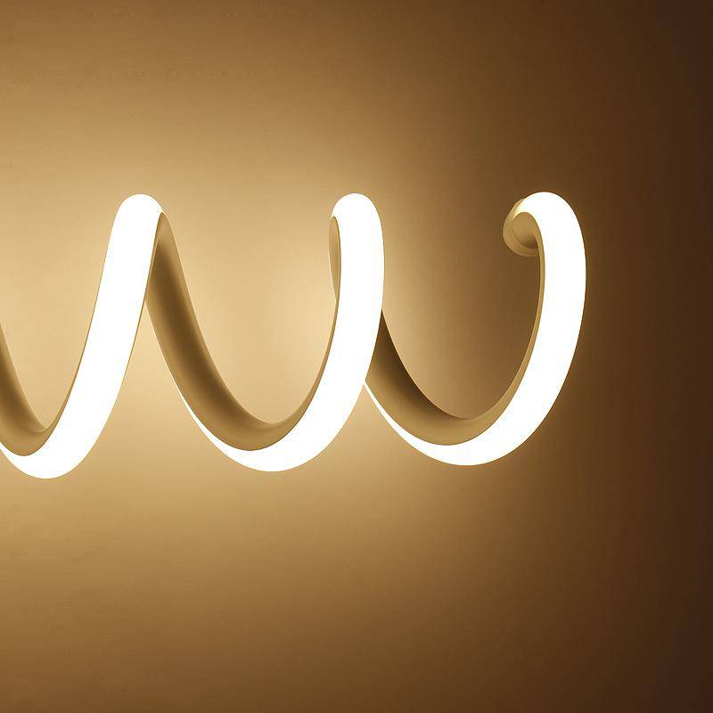 Applique murale LED spirale lumineuse en aluminium