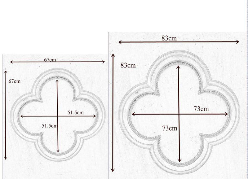 Miroir mural décoratif trèfle à 4 feuilles rétro