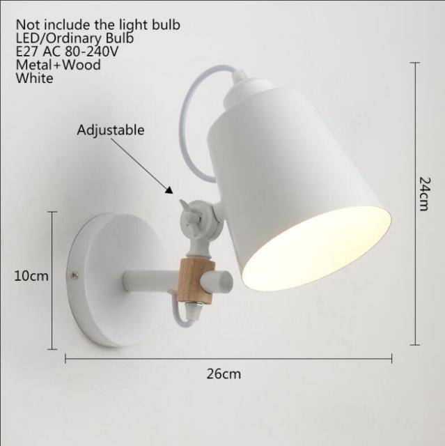 Applique murale industrielle à LED avec abat-jour en métal design Loft