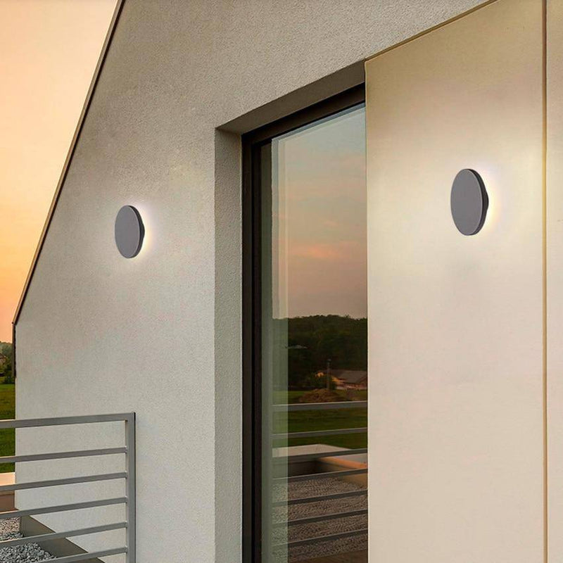 Applique murale LED ronde avec lumière arrière waterproof