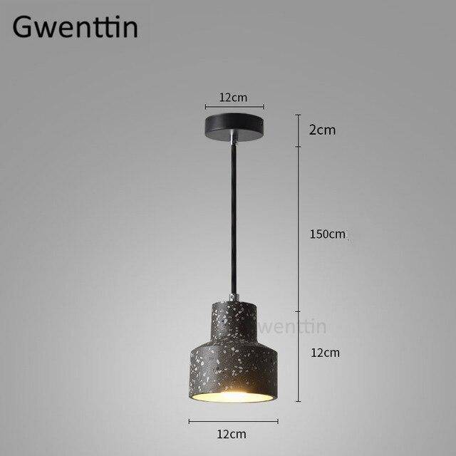 Suspension ciment style terrazzo de couleur Vintage