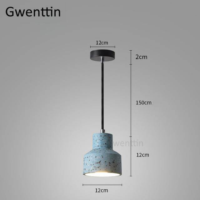 Suspension ciment style terrazzo de couleur Vintage