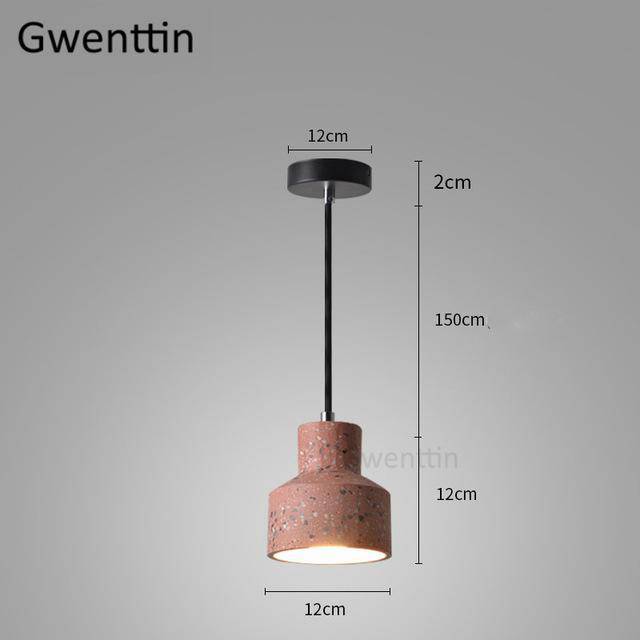 Suspension ciment style terrazzo de couleur Vintage
