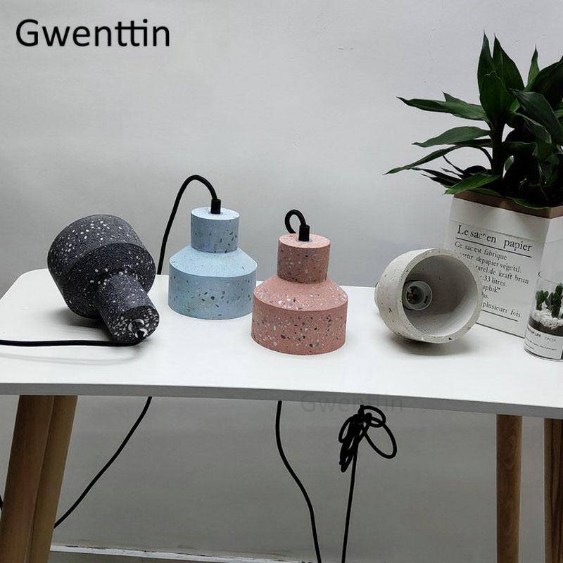 Suspension ciment style terrazzo de couleur Vintage