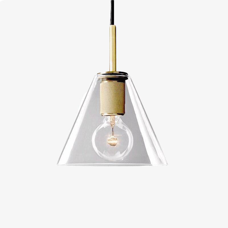 Suspension design LED en verre arrondi au style Loft Industriel