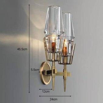 Applique murale design et moderne LED avec verre en forme triangulaire Sconce
