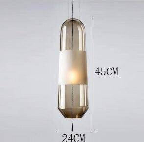 Suspension LED design formes en verre coloré Loft