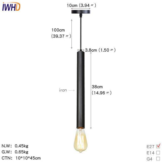 Suspension LED cylindre coloré avec lampe apparente
