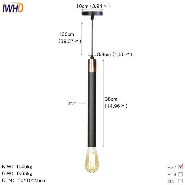 Suspension LED cylindre coloré avec lampe apparente