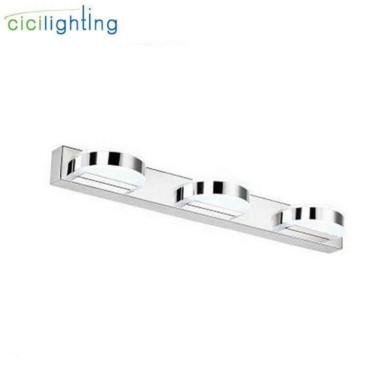 Applique murale LED chromée avec lampes pour miroir