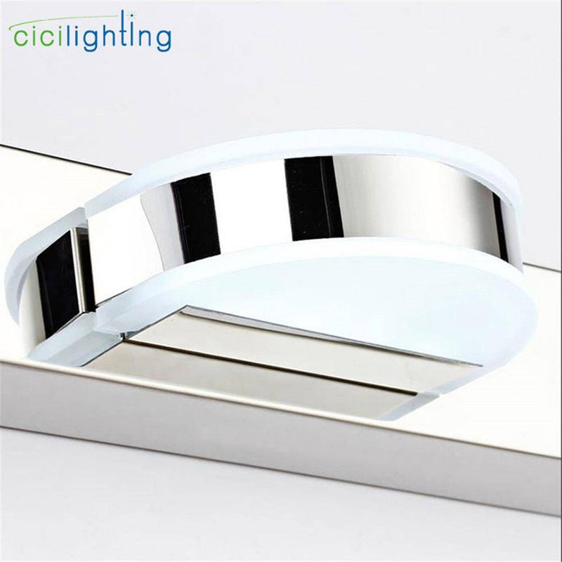 Applique murale LED chromée avec lampes pour miroir
