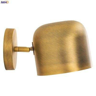 Applique murale LED en métal doré orientable