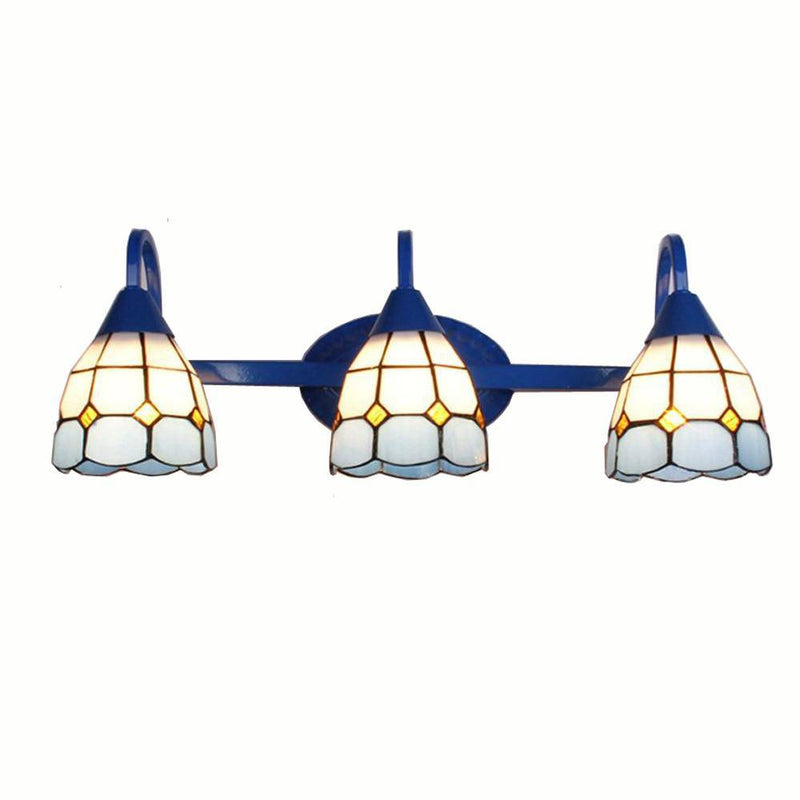 Applique murale rustique LED bleu style Méditerranéen