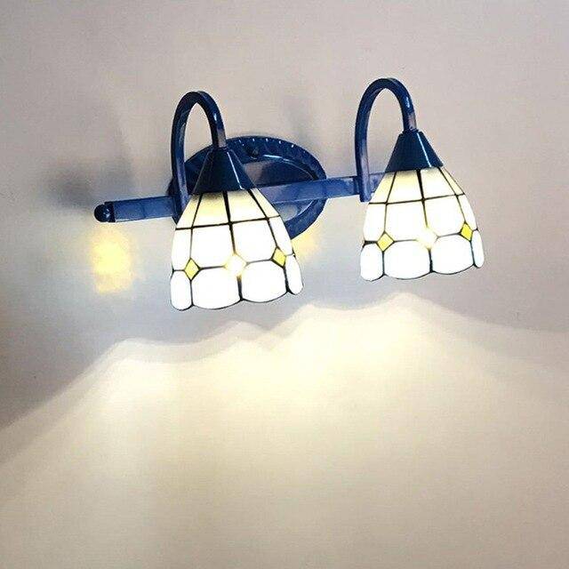 Applique murale rustique LED bleu style Méditerranéen