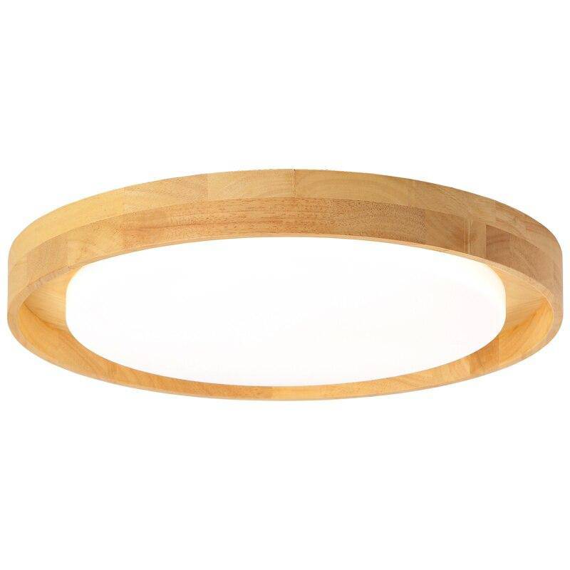 Plafonnier en bois à LED rond design Solid