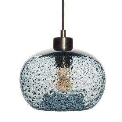 Suspension design LED arrondie en verre coloré Life