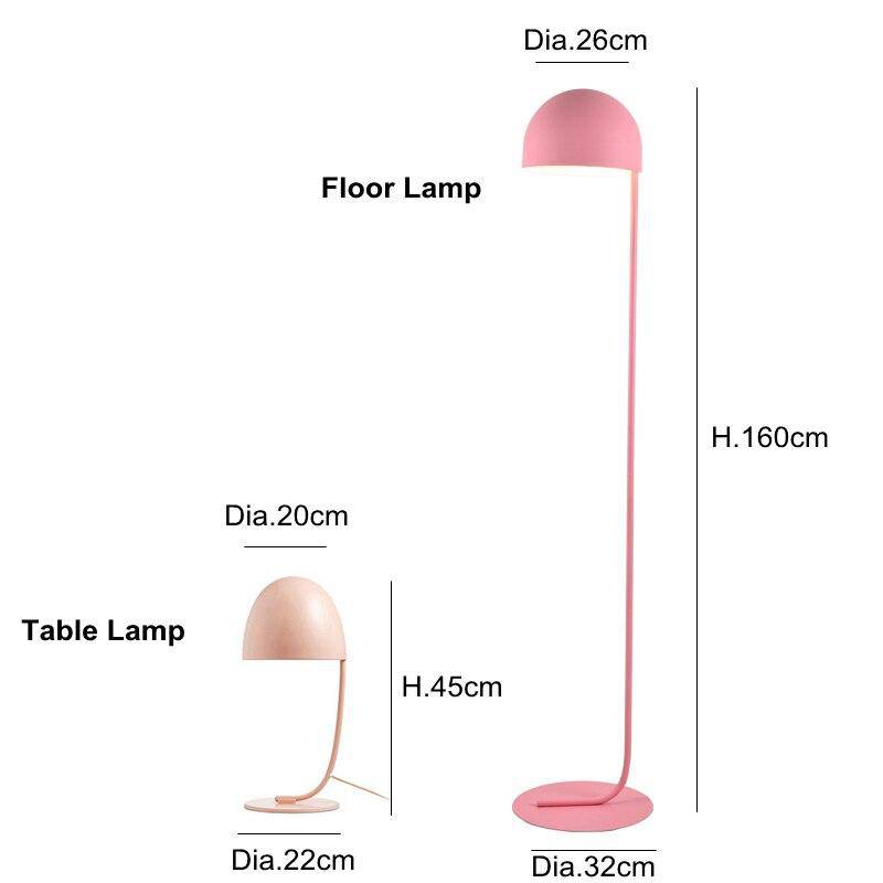 Lampadaire design avec abat-jour demi-boule Lovely