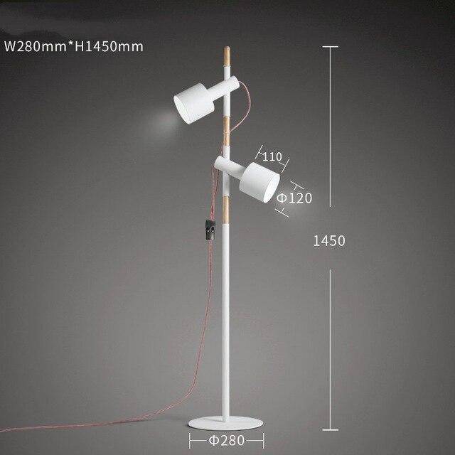 Lampadaire design ajustable avec deux épingles en bois Personality