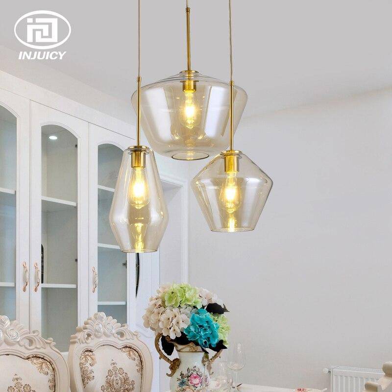 Suspension en verre fumé marron de plusieurs formes Cognac