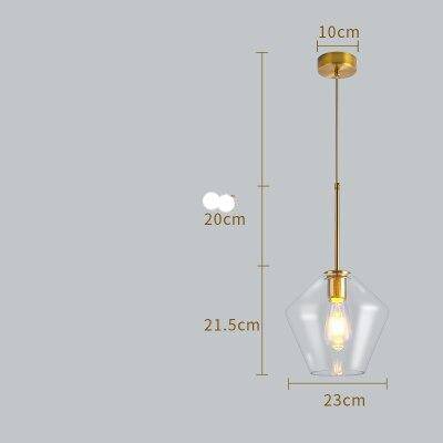 Suspension en verre fumé marron de plusieurs formes Cognac
