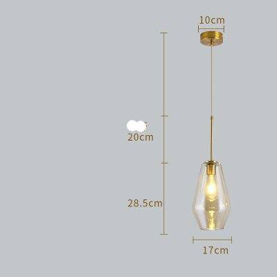 Suspension en verre fumé marron de plusieurs formes Cognac