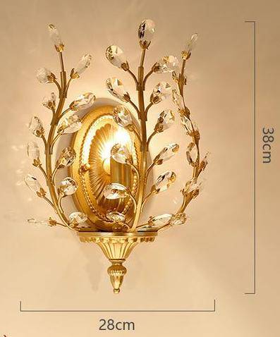 Applique murale fleuri en cristal