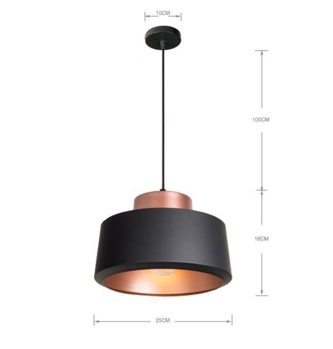 Suspension ronde en aluminium Shade (noir ou blanc)