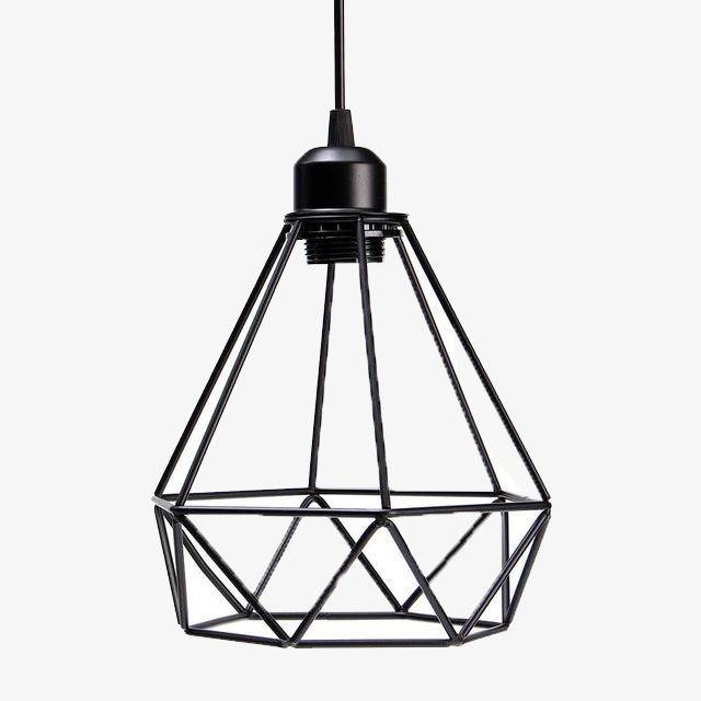 Suspension cage en métal industriel triangle
