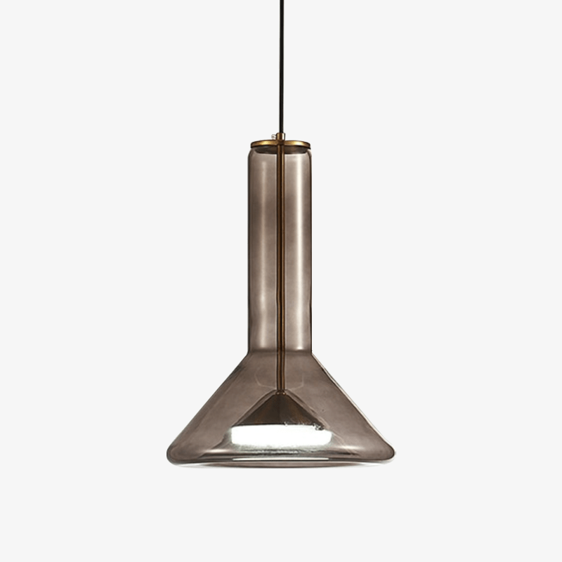 Suspension design à LED aux formes arrondies en verre