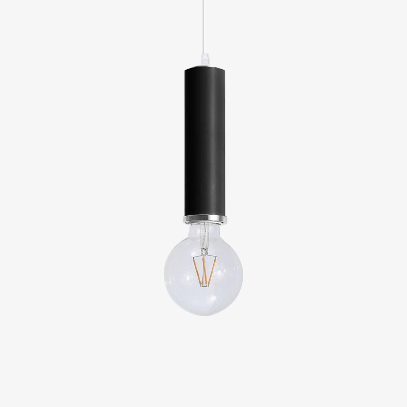 Suspension design LED en tube de couleur