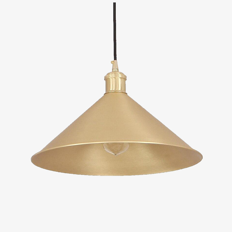 Suspension dorée design à LED en forme de cône Copper