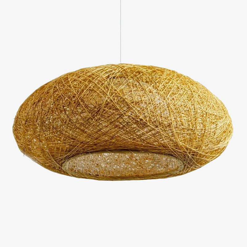 Suspension moderne arrondie en bambou Vintage