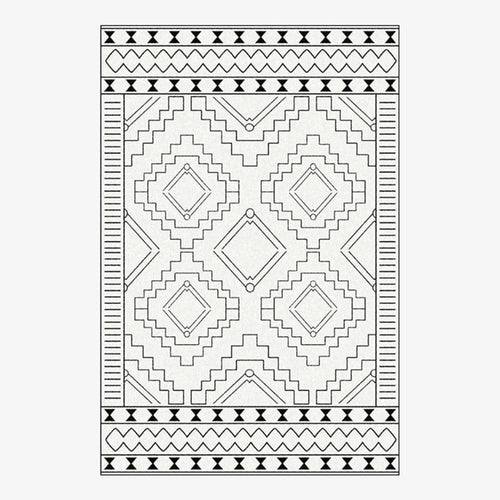 Tapis berbère rectangle moderne à motifs géométrique Figure