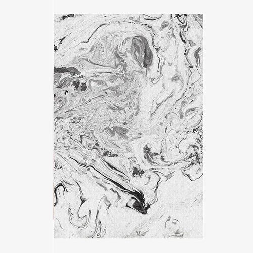 Tapis rectangle moderne abstrait noir et blanc Splice