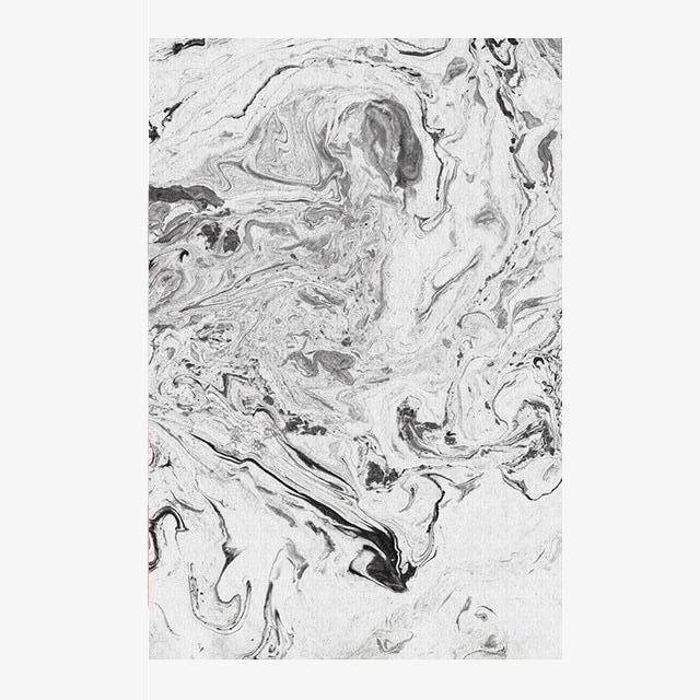 Tapis rectangle moderne abstrait noir et blanc Splice