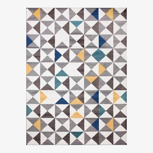 Tapis rectangle scandinave à triangles Fashion