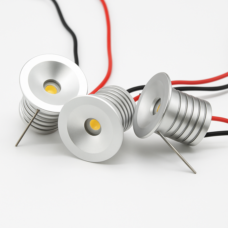 1W LED Spotlight Dimmable Spot Lamp DC12V 24V 15mm 25mm Cutout Recessed Downlight IP65 Bedroom Ceiling Cabinet Stair