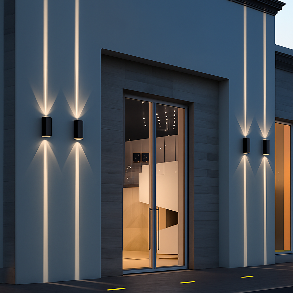 6W 10W 20W Outdoor LED Wall Lights Up and Down Narrow Beam COB Aluminium Wall Sconces Porch Light Garden Waterproof Spotlight - vue 5 sur 14